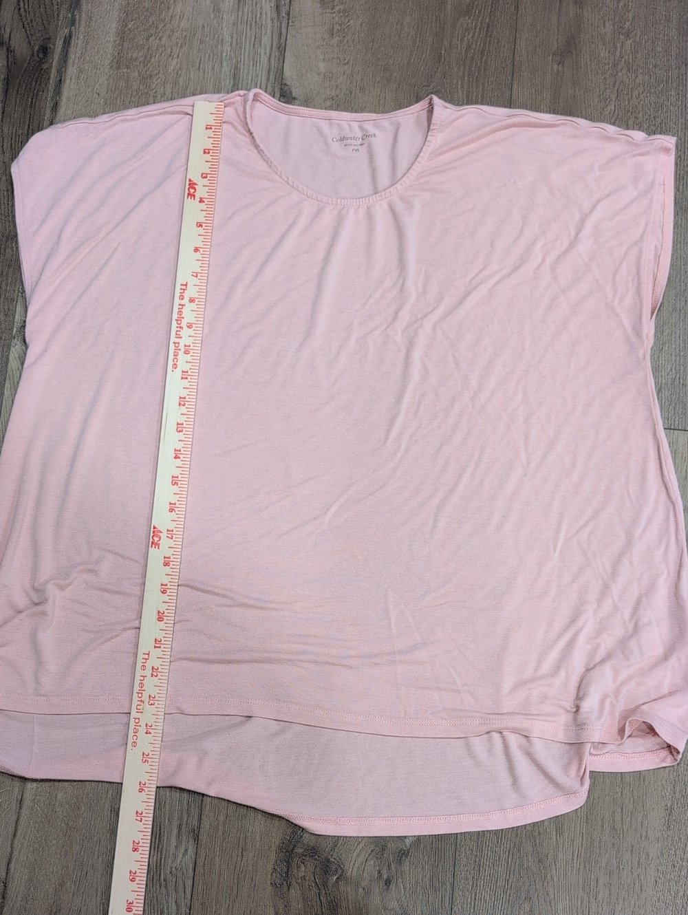 Coldwater Creek Light Pink Cap-Sleeve Tunic Top